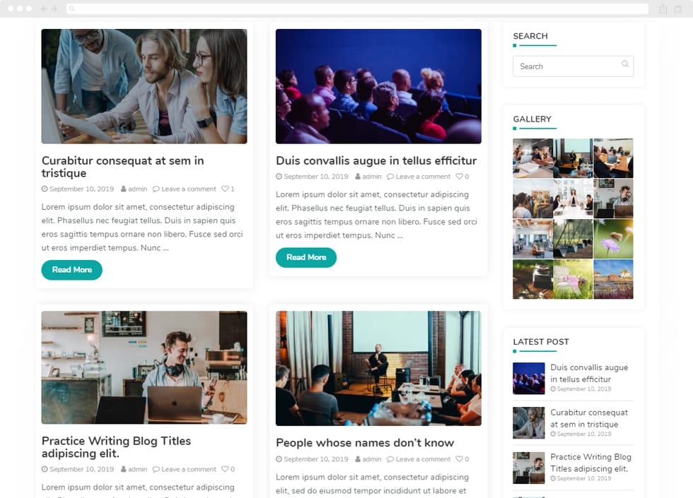 blog layout