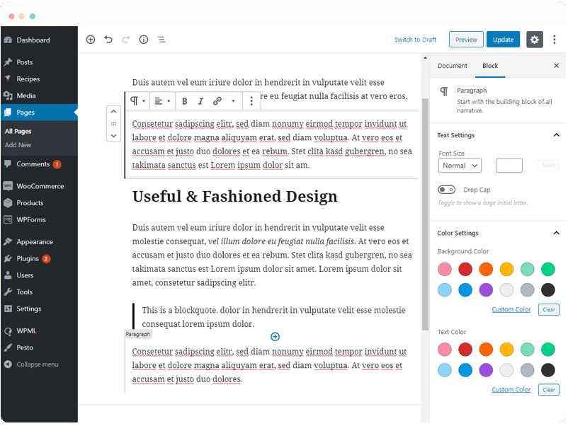 Best WordPress Spa, Salon And Wellness Theme: Bright Spa Review 2026 6 gutenberg