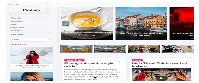 PinDiary Blogging And Magazine Theme