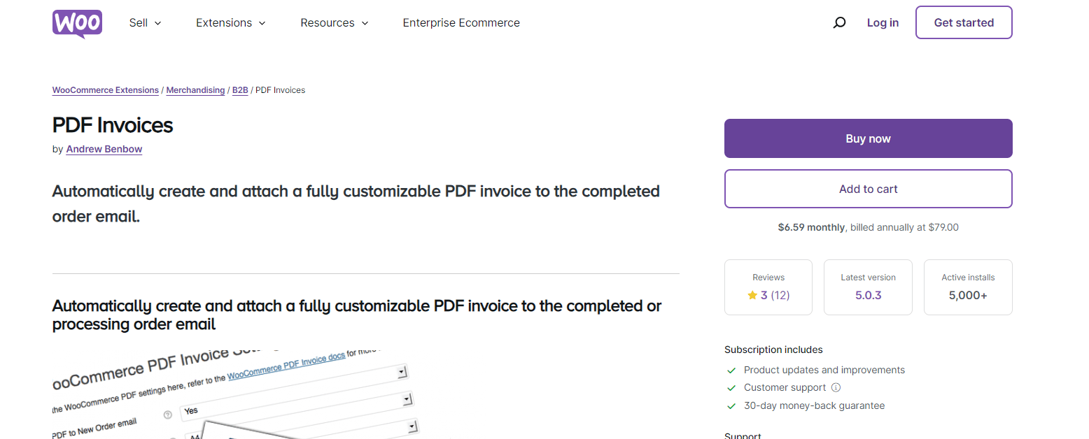 WooCommerce PDF Invoices